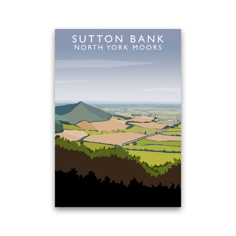 Sutton Bank (Portrait) by Richard O'Neill Yorkshire Art Print, Travel Poster Print Only