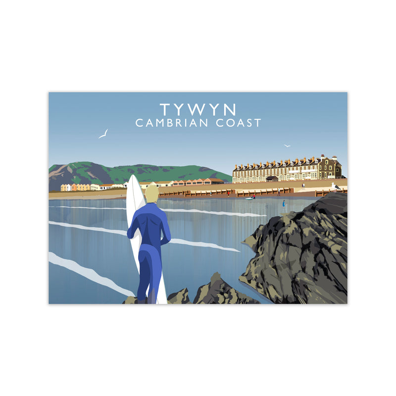 Tywyn Cambrian Coast Framed Digital Art Print by Richard O'Neill Print Only