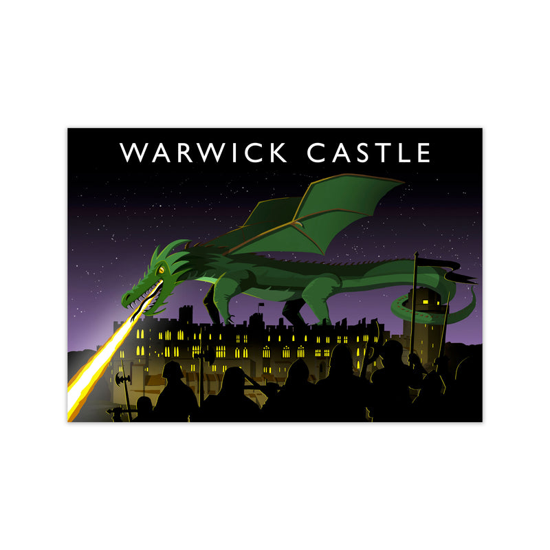Warwick Castle With Dragon (Landscape) by Richard O'Neill Print Only