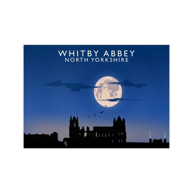 Whitby Abbey (Night) (Landscape) by Richard O'Neill Yorkshire Art Print Print Only