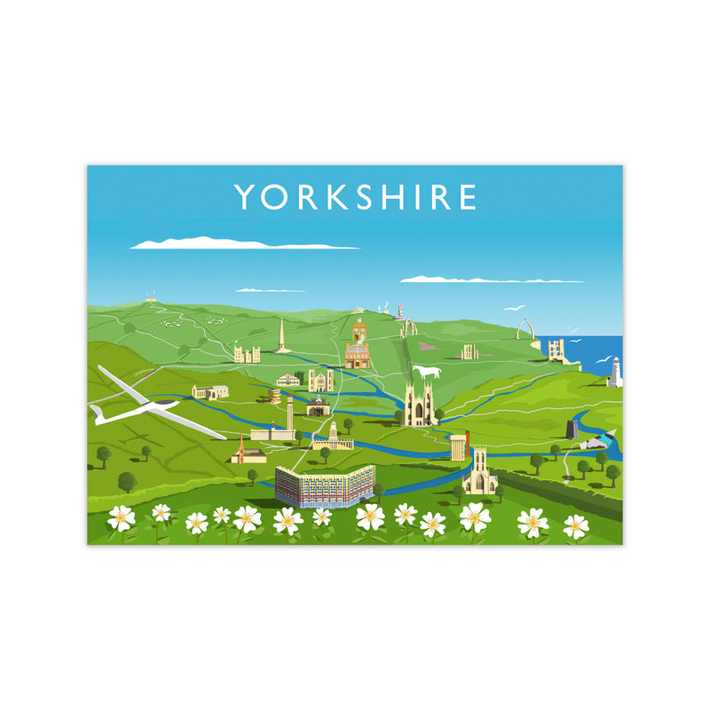 Yorkshire Framed Digital Art Print by Richard O'Neill Print Only