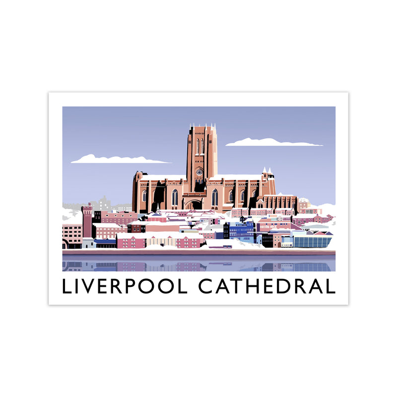 Liverpool Cathedral In Snow by Richard O'Neill Print Only