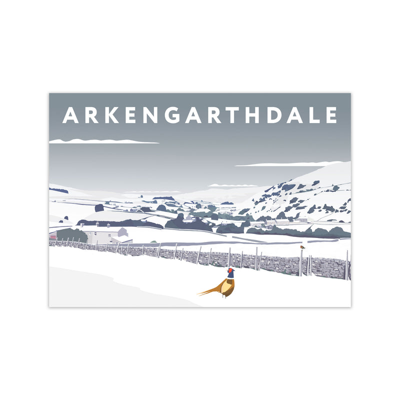 Arkengarthdale In Snow by Richard O'Neill Print Only