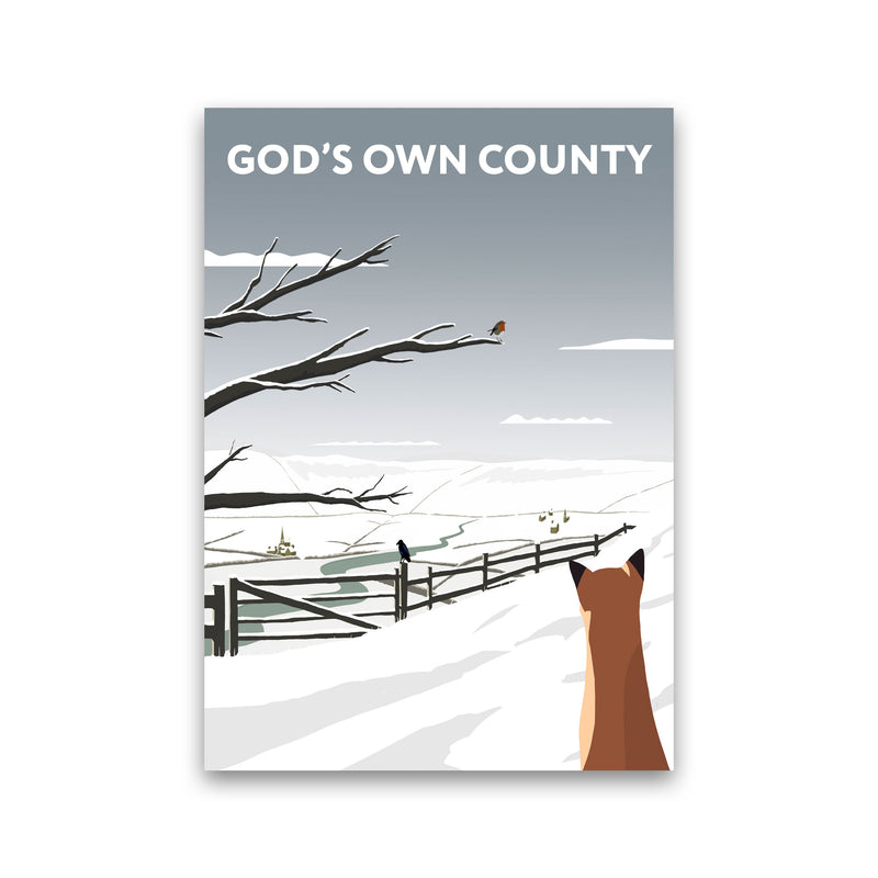 Gods Own County Snow Portrait by Richard O'Neill Print Only