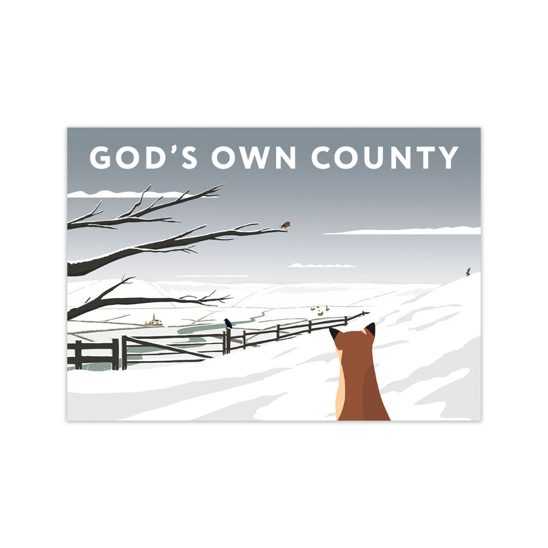 Gods Own County Snow by Richard O'Neill Print Only