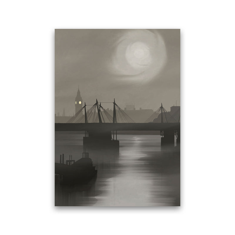 London In Fog Portrait by Richard O'Neill Print Only