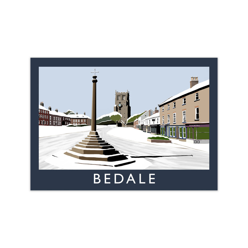 Bedale In Snow by Richard O'Neill Print Only