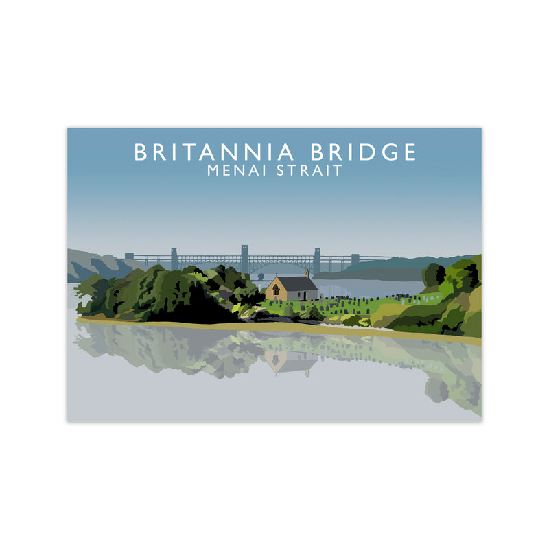 Britannia Bridge Art Print by Richard O'Neill Print Only