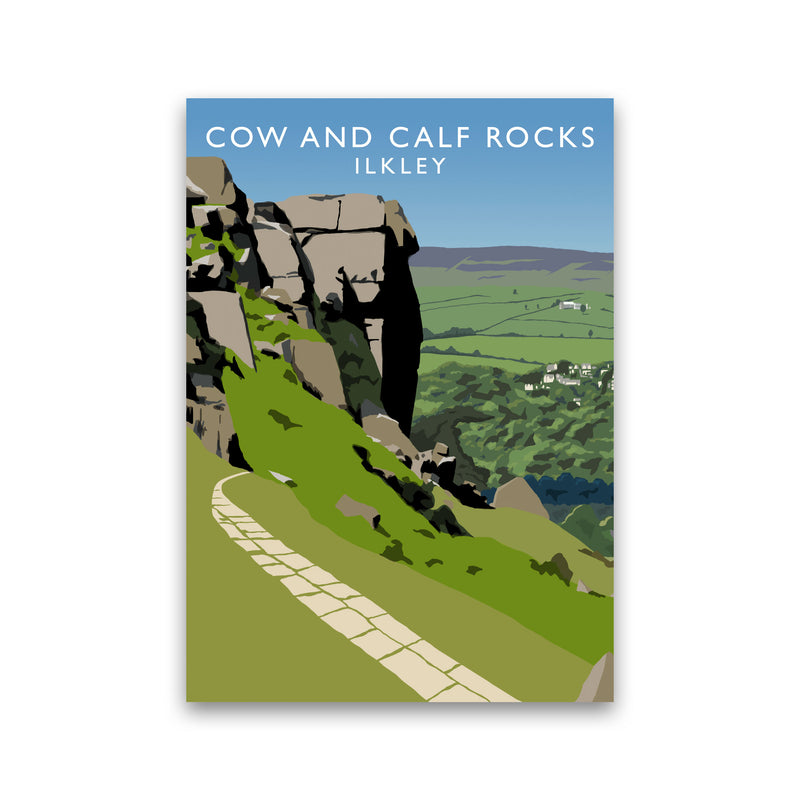 Cow And Calf Rocks Portrait by Richard O'Neill Print Only