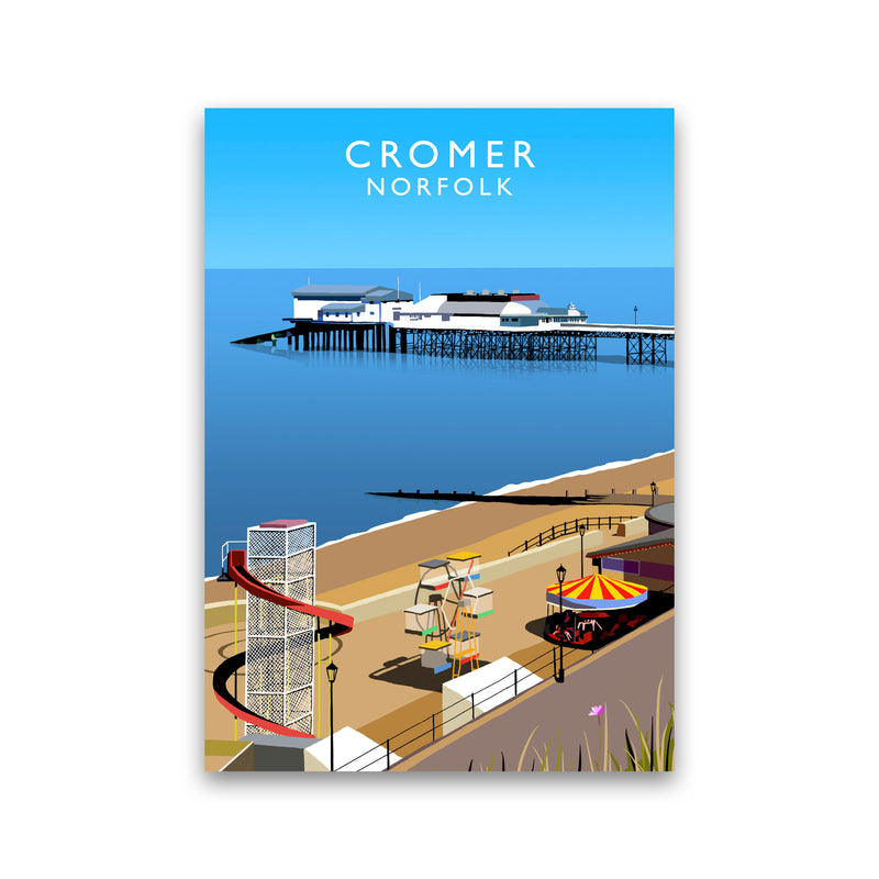 Cromer Norfolk Framed Digital Art Print by Richard O'Neill Print Only