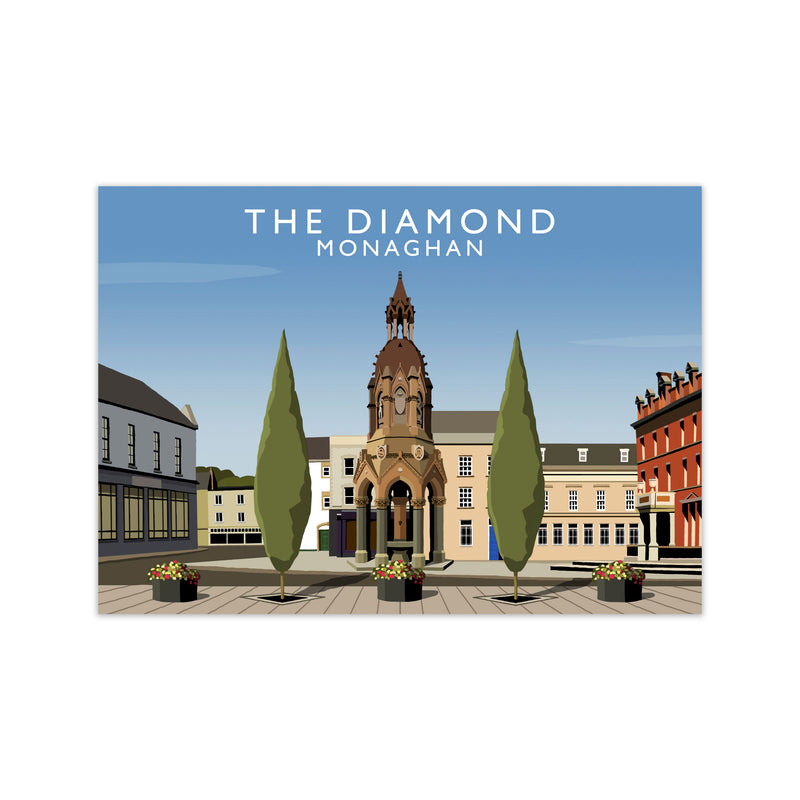 The Diamond Monaghan Travel Art Print by Richard O'Neill, Framed Wall Art Print Only