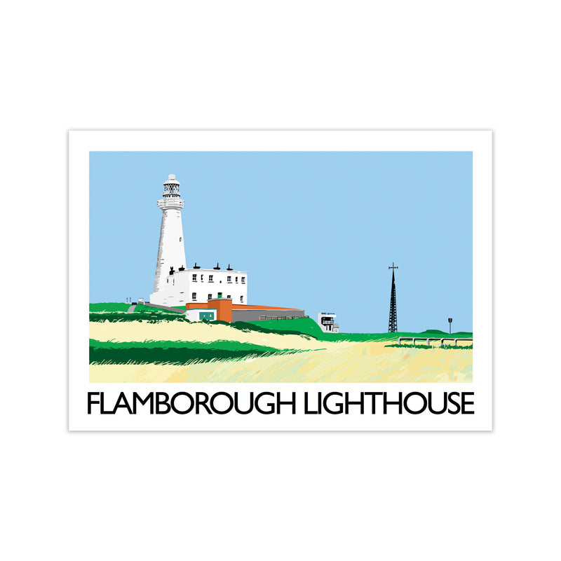Flamborough Lighthouse Art Print by Richard O'Neill Print Only