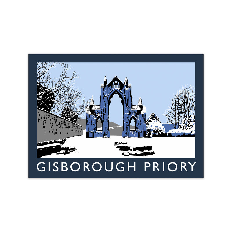 Gisborough Priory In Snow by Richard O'Neill Print Only