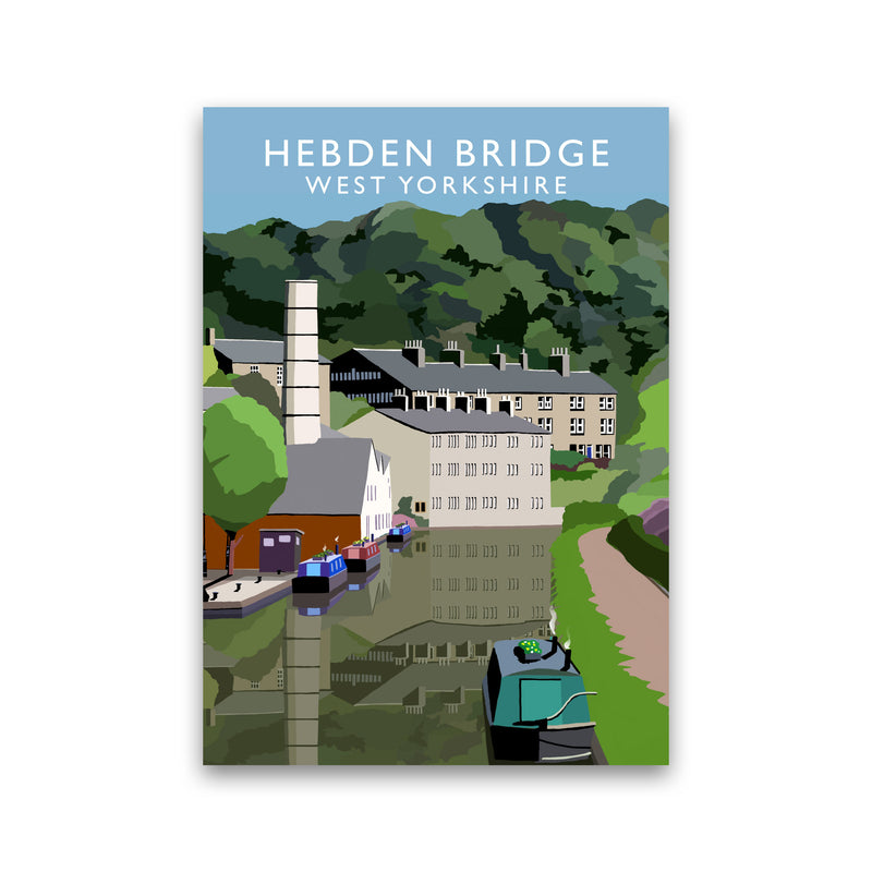 Hebden Bridge West Yorkshire Travel Art Print by Richard O'Neill Print Only