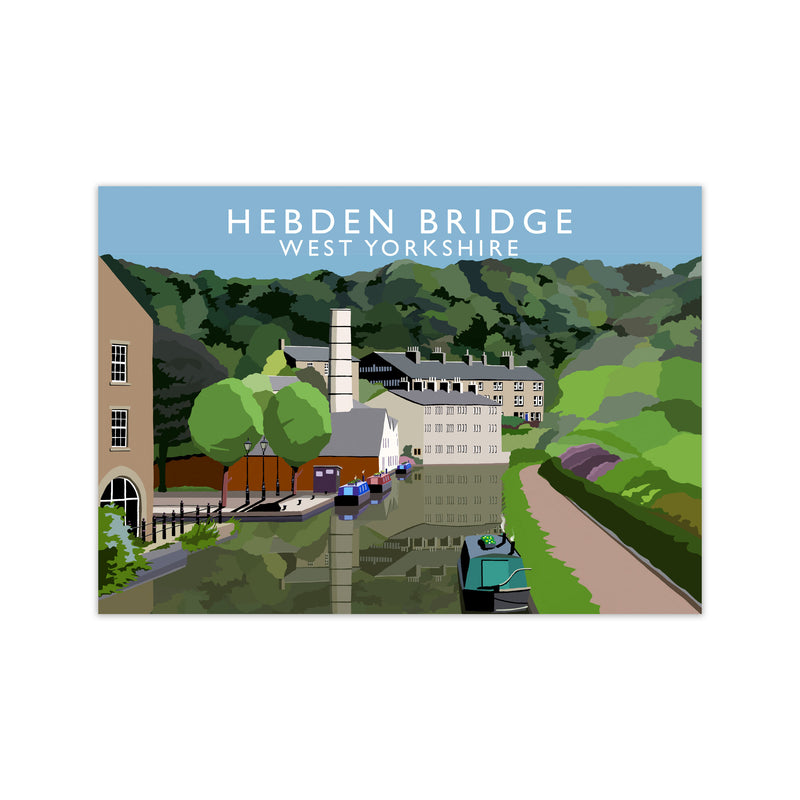 Hebden Bridge West Yorkshire Travel Art Print by Richard O'Neill Print Only