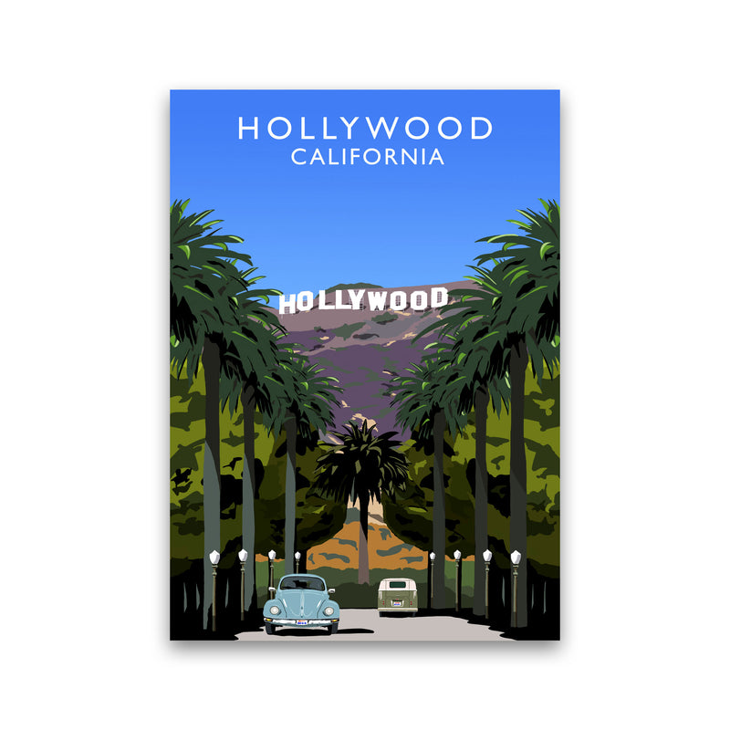 Hollywood California Travel Art Print by Richard O'Neill, Framed Wall Art Print Only