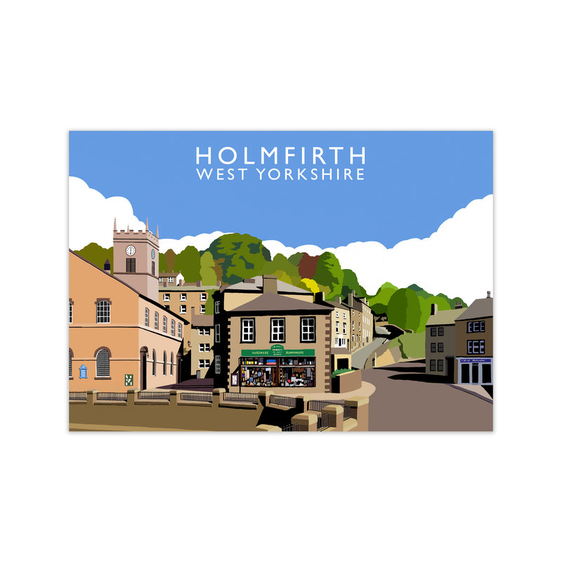 Holmfirth West Yorkshire Framed Digital Art Print by Richard O'Neill Print Only