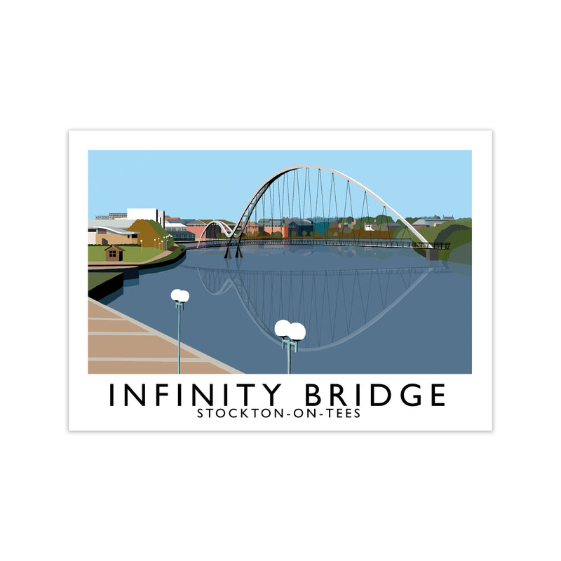 Infinity Bridge Stockton-On-Tees Art Print by Richard O'Neill Print Only
