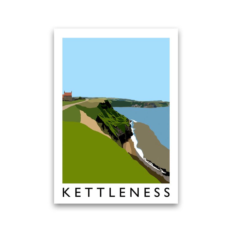 Kettleness Travel Art Print by Richard O'Neill, Framed Wall Art Print Only