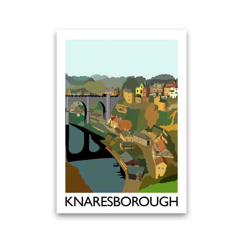 Knaresborough Digital Art Print by Richard O'Neill, Framed Wall Art Print Only