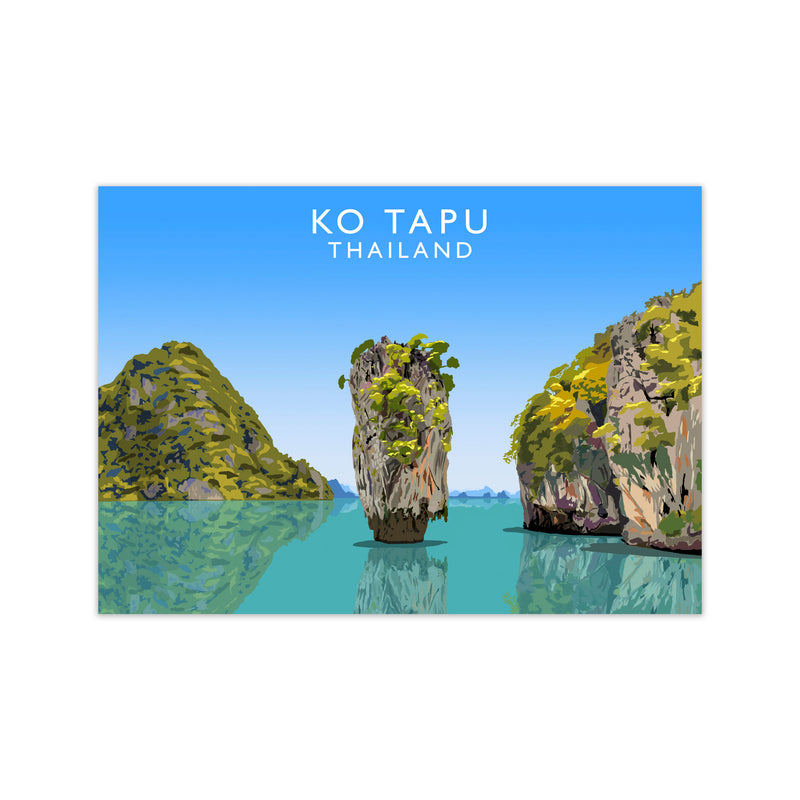 Ko Tapu Thailand Travel Art Print by Richard O'Neill, Framed Wall Art Print Only