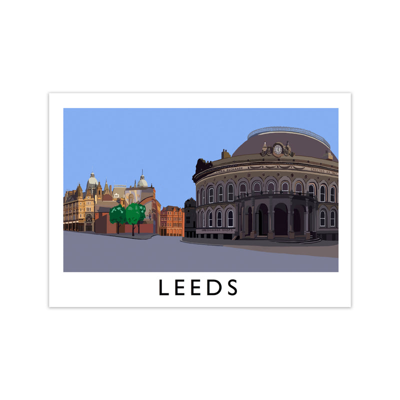 Leeds Digital Art Print by Richard O'Neill, Framed Wall Art Print Only