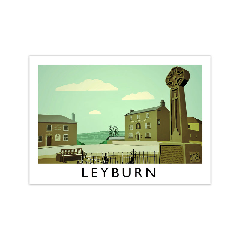 Leyburn Travel Art Print by Richard O'Neill, Framed Wall Art Print Only