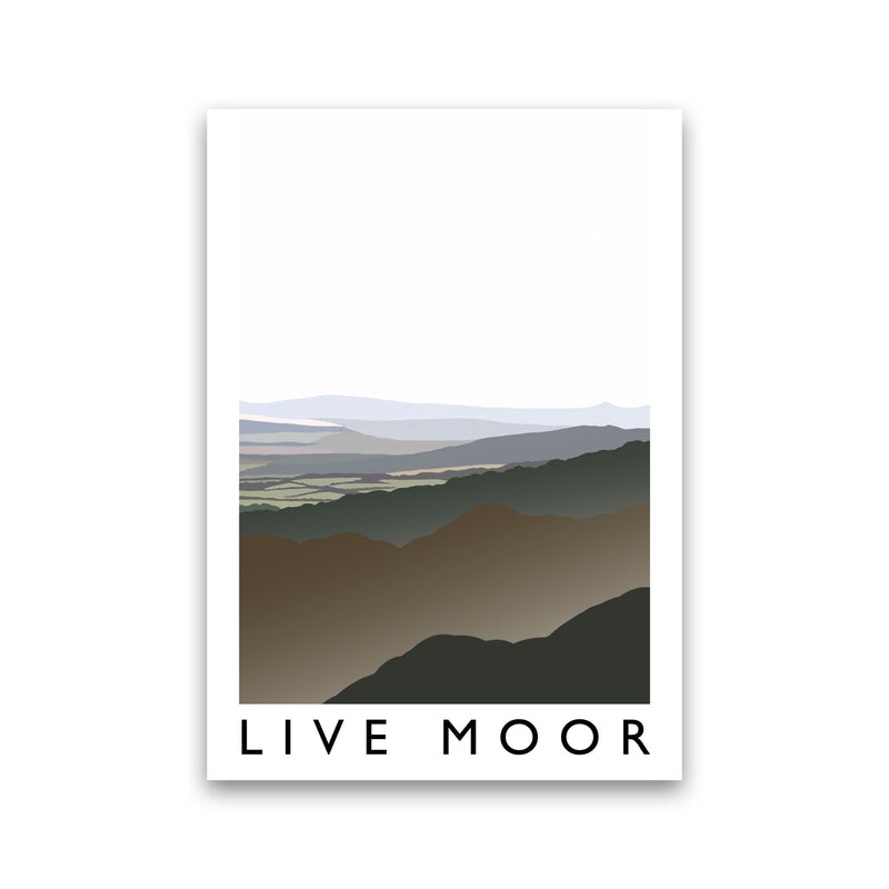 Live Moor Travel Art Print by Richard O'Neill, Framed Wall Art Print Only
