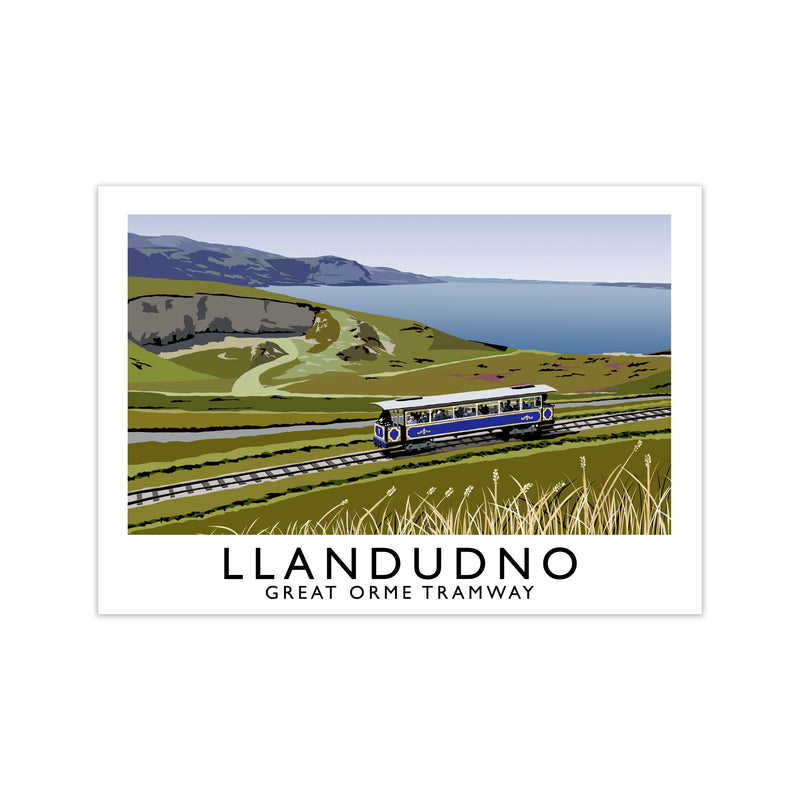 Llandudno Great Orme Tramway Digital Art Print by Richard O'Neill Print Only