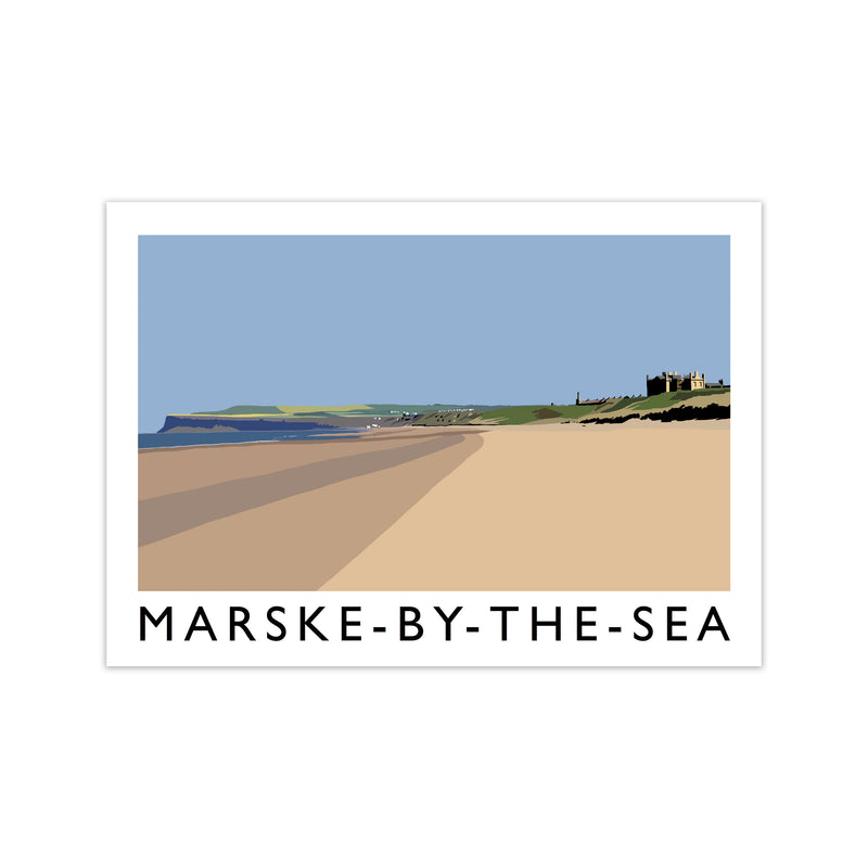 Marske-By-The-Sea Travel Art Print by Richard O'Neill, Framed Wall Art Print Only