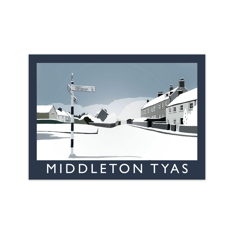 Middleton Tyas Travel Art Print by Richard O'Neill, Framed Wall Art Print Only