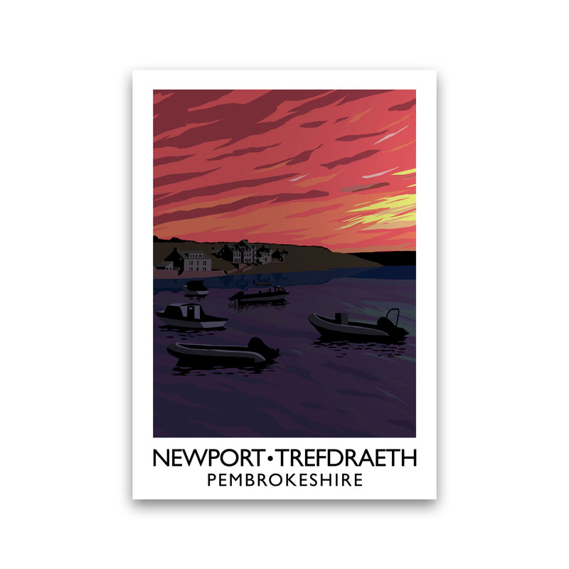 Newport Trefdraeth Pembrokeshire Travel Art Print by Richard O'Neill Print Only