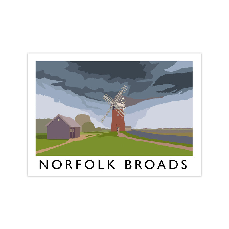 Norfolk Broads Framed Digital Art Print by Richard O'Neill Print Only