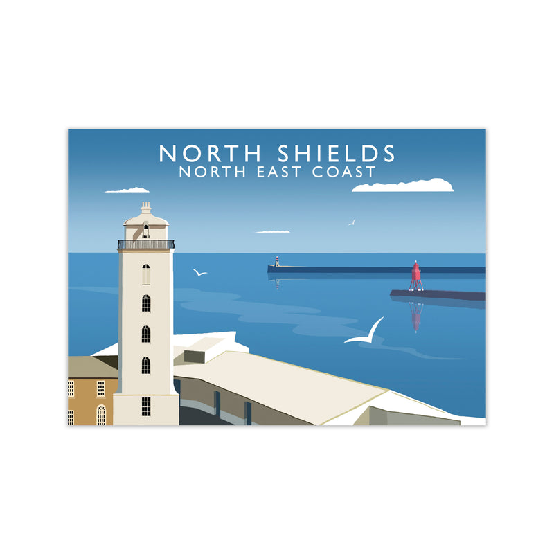 North Shields East Coast Travel Art Print by Richard O'Neill Print Only
