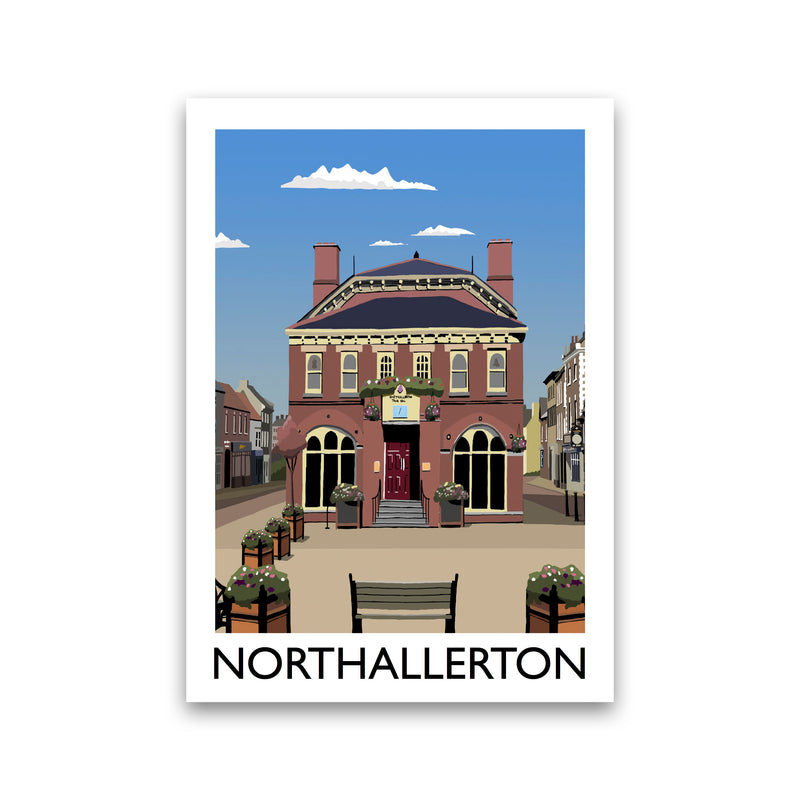 Northallerton Travel Art Print by Richard O'Neill, Framed Wall Art Print Only