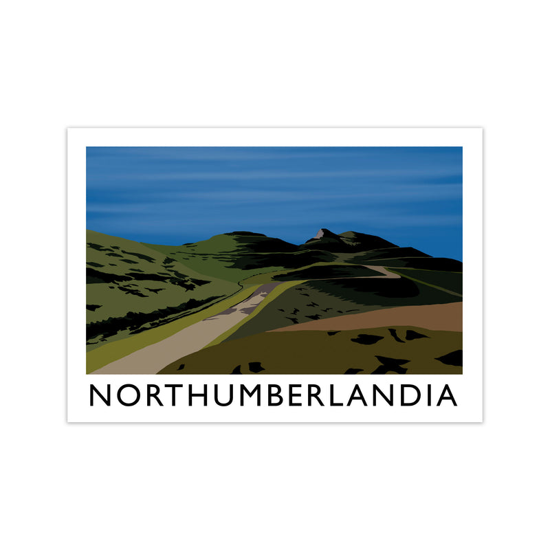 Northumberlandia Travel Art Print by Richard O'Neill, Framed Wall Art Print Only