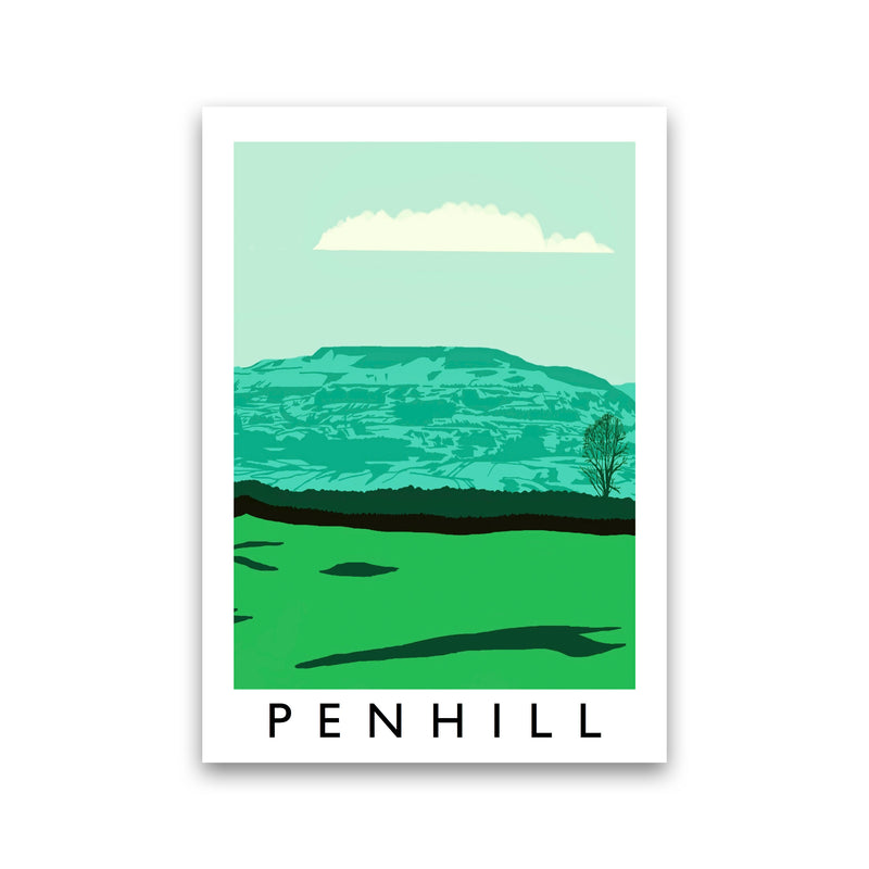 Penhill Digital Art Print by Richard O'Neill, Framed Wall Art Print Only