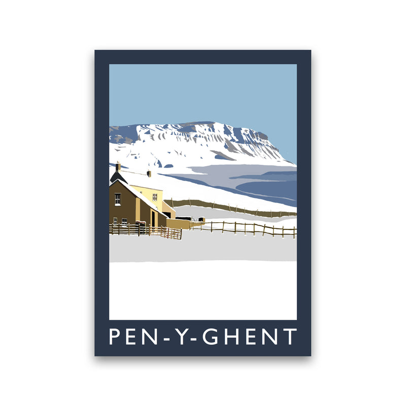 Pen-Y-Ghent Travel Art Print by Richard O'Neill, Framed Wall Art Print Only