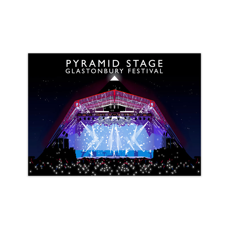 Pyramid Stage Glastonbury Festival Framed Art Print by Richard O'Neill Print Only
