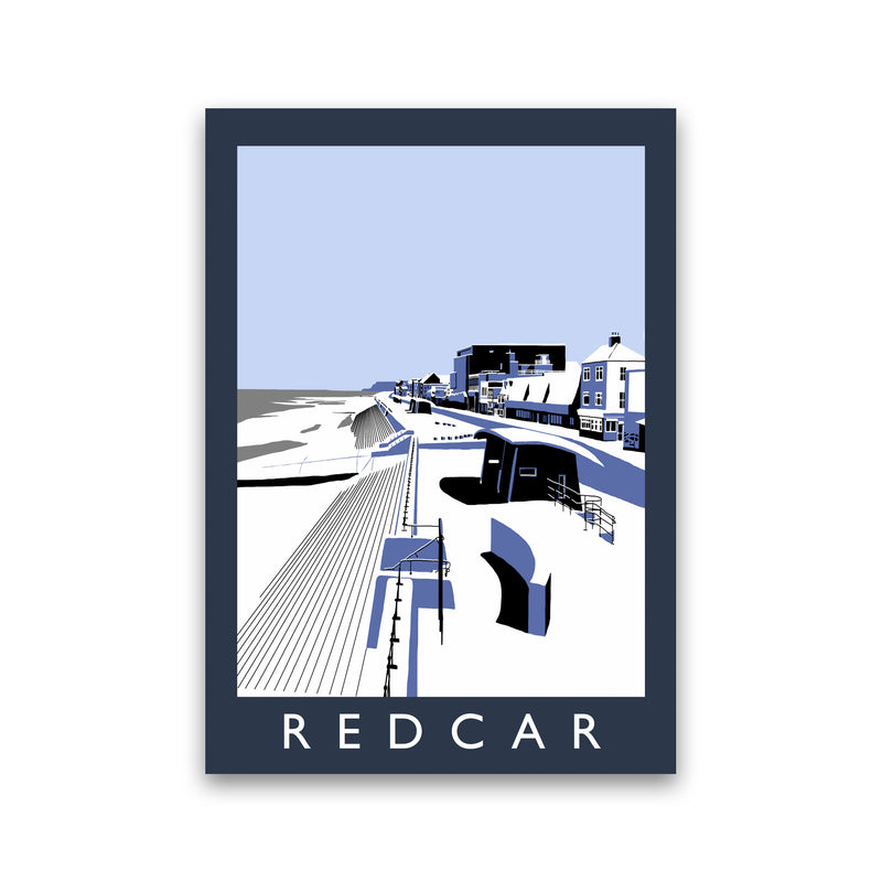 Redcar Travel Art Print by Richard O'Neill, Framed Wall Art Print Only
