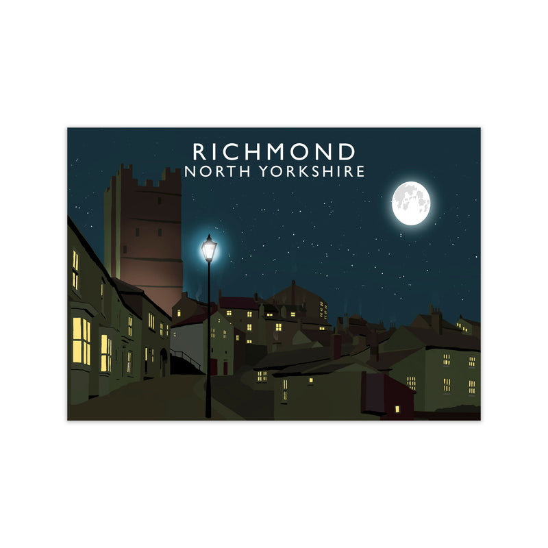 Richmond North Yorkshire Travel Art Print by Richard O'Neill Print Only