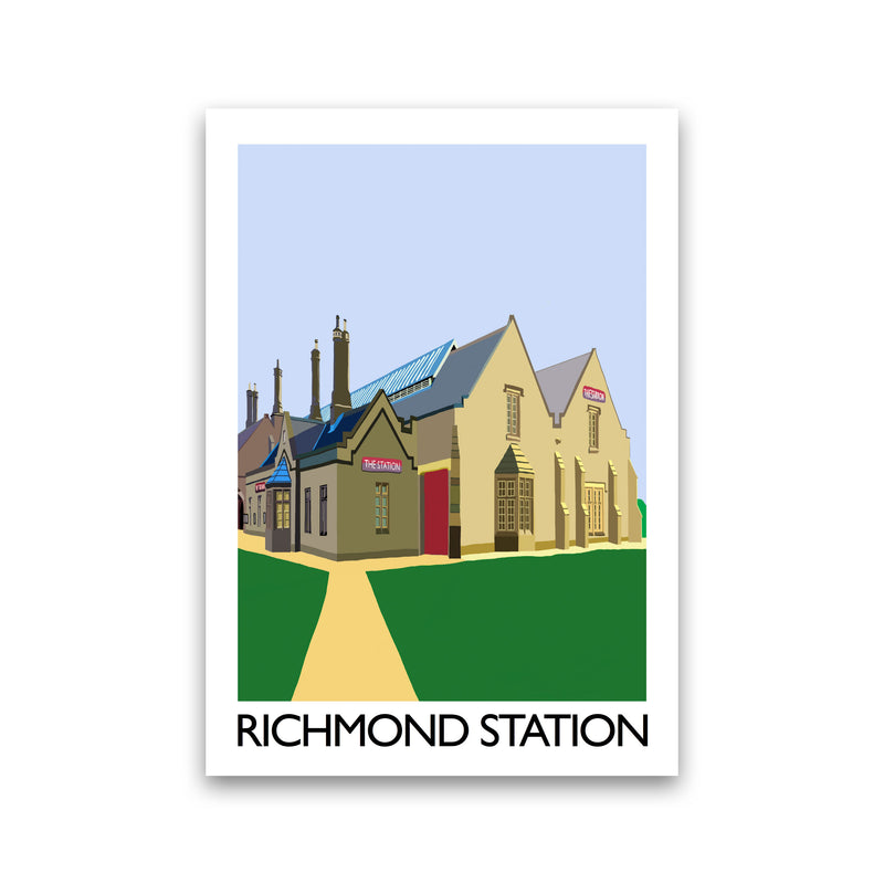 Richmond Station Digital Art Print by Richard O'Neill, Framed Wall Art Print Only