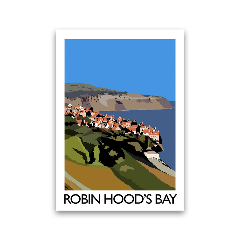 Robin Hood's Bay Travel Art Print by Richard O'Neill, Framed Wall Art Print Only