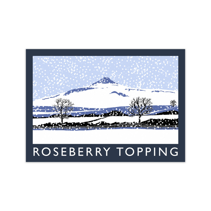 Roseberry Topping Digital Art Print by Richard O'Neill, Framed Wall Art Print Only
