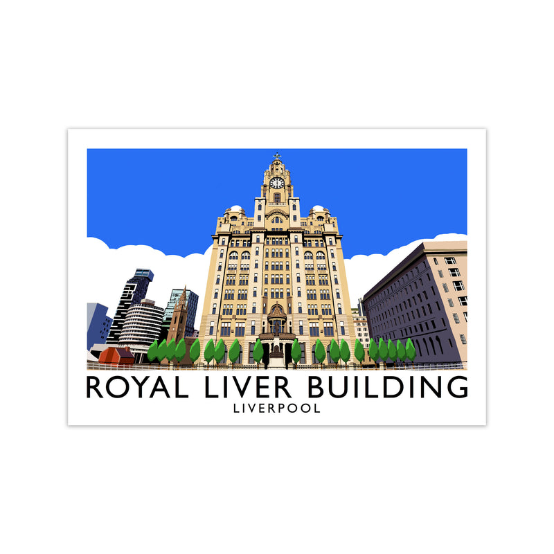 Royal Liver Building Liverpool Travel Art Print by Richard O'Neill Print Only