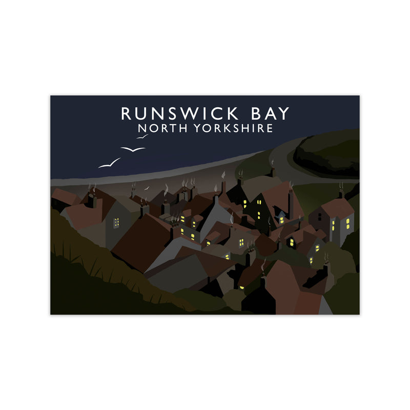 Runswick Bay North Yorkshrie Travel Art Print by Richard O'Neill Print Only