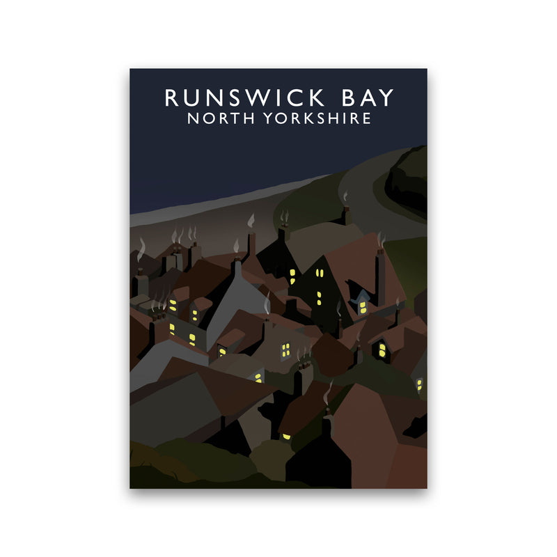 Runswick Bay North Yorkshrie Travel Art Print by Richard O'Neill Print Only