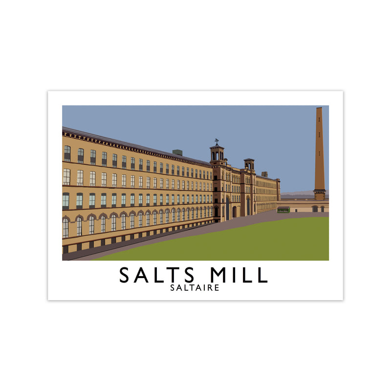 Salts Mill Travel Art Print by Richard O'Neill, Framed Wall Art Print Only