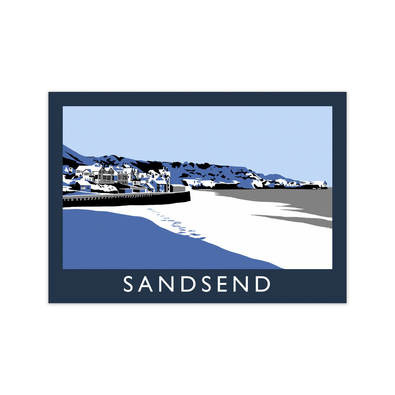Sandsend Travel Art Print by Richard O'Neill, Framed Wall Art Print Only