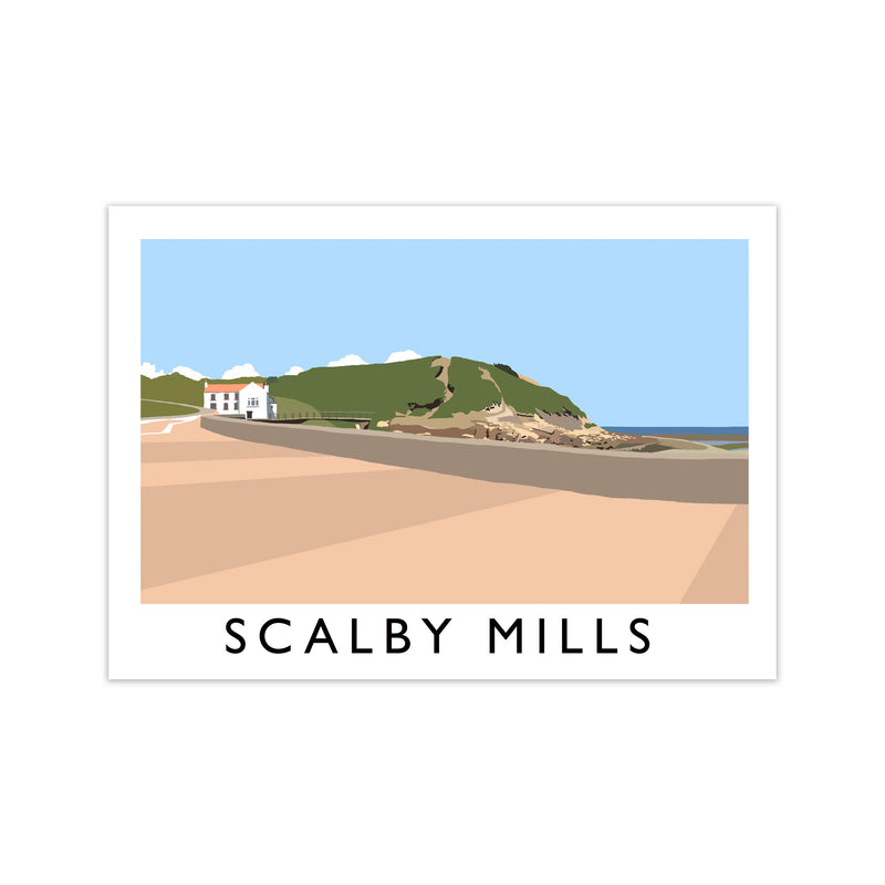 Scalby Mills Travel Art Print by Richard O'Neill, Framed Wall Art Print Only